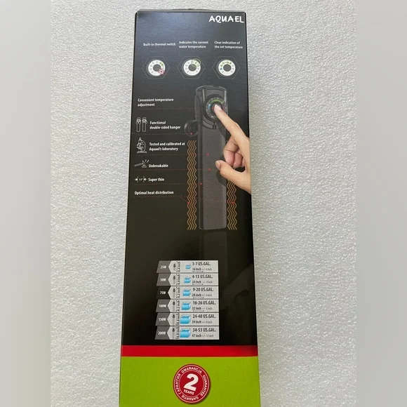 Aquael Ultra Aquarium Heater for Freshwater/Saltwater Aquariums 75 Watt $65 - Picture 3 of 6
